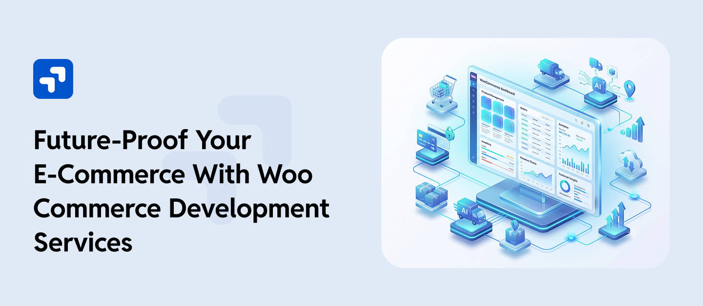 feature image for Woo Commerce development services.